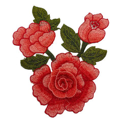 Women's embroidery rose flower decoration applique fabric sewing DIY clothing craft supplies accessories