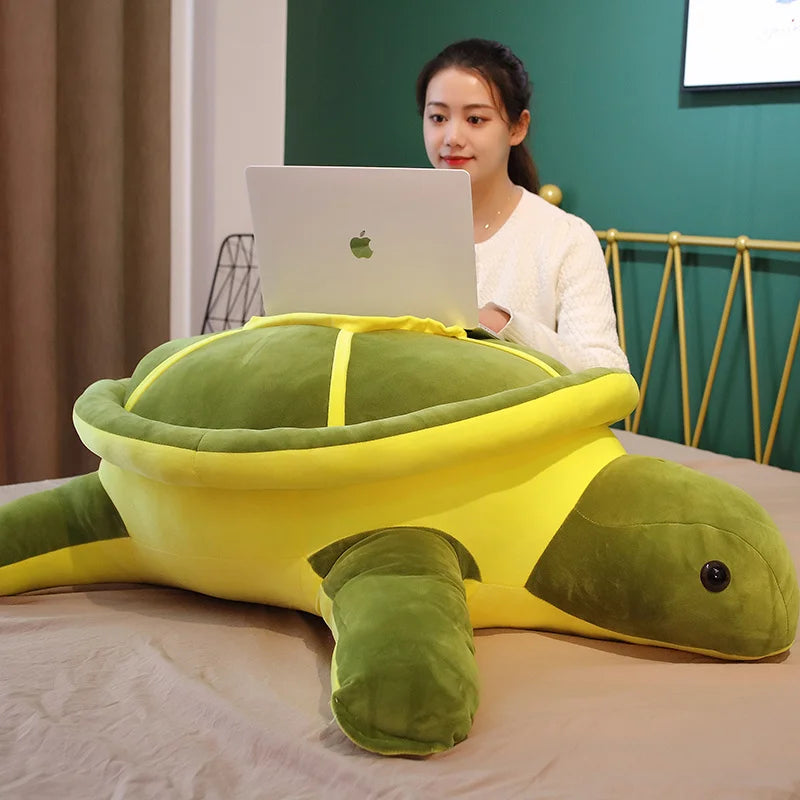 80cm Giant Lovely Tortoise Plush Toy Animal Dolls Stuffed Soft Animal Sea Turtle Pillow