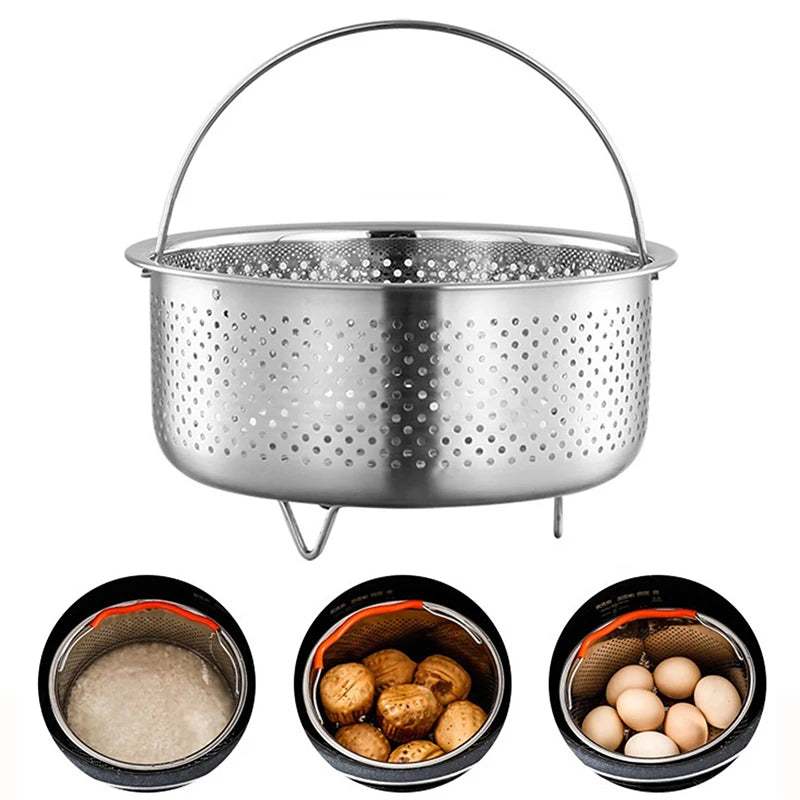 Stainless Steel Kitchen Steam Basket Pressure Cooker Anti-scald Steamer