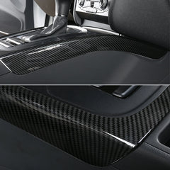 Carbon Fiber Look Center Interior Console Gear Shift Frame Decoration Cover Trim Car Accessories