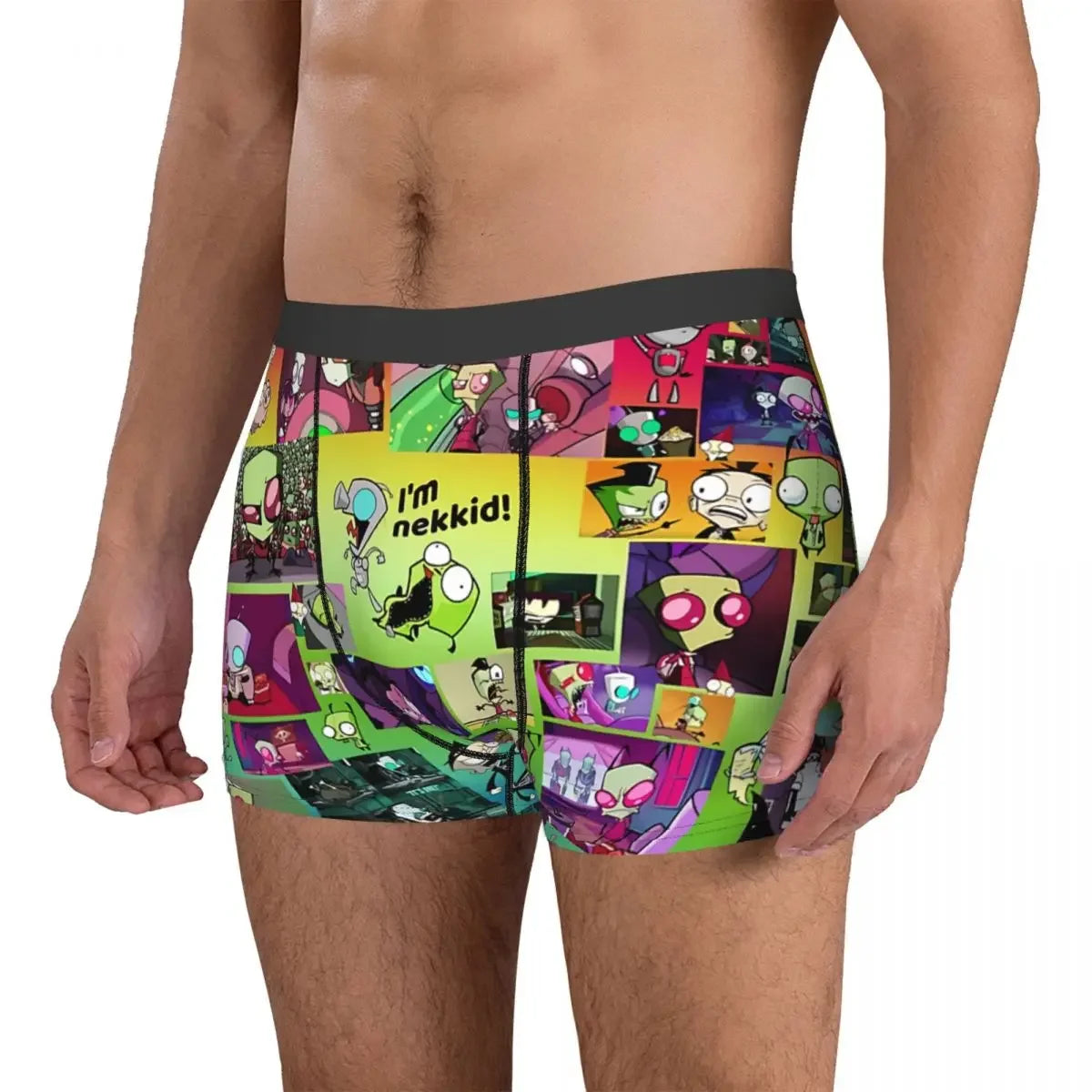 Invader Zim Men Boxer Briefs Underwear Alien Highly Breathable High Quality Sexy Shorts Gift Idea