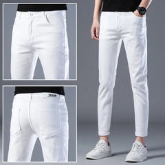 Men's Fashion Brand Elastic Slim Fit Denim Long Pants