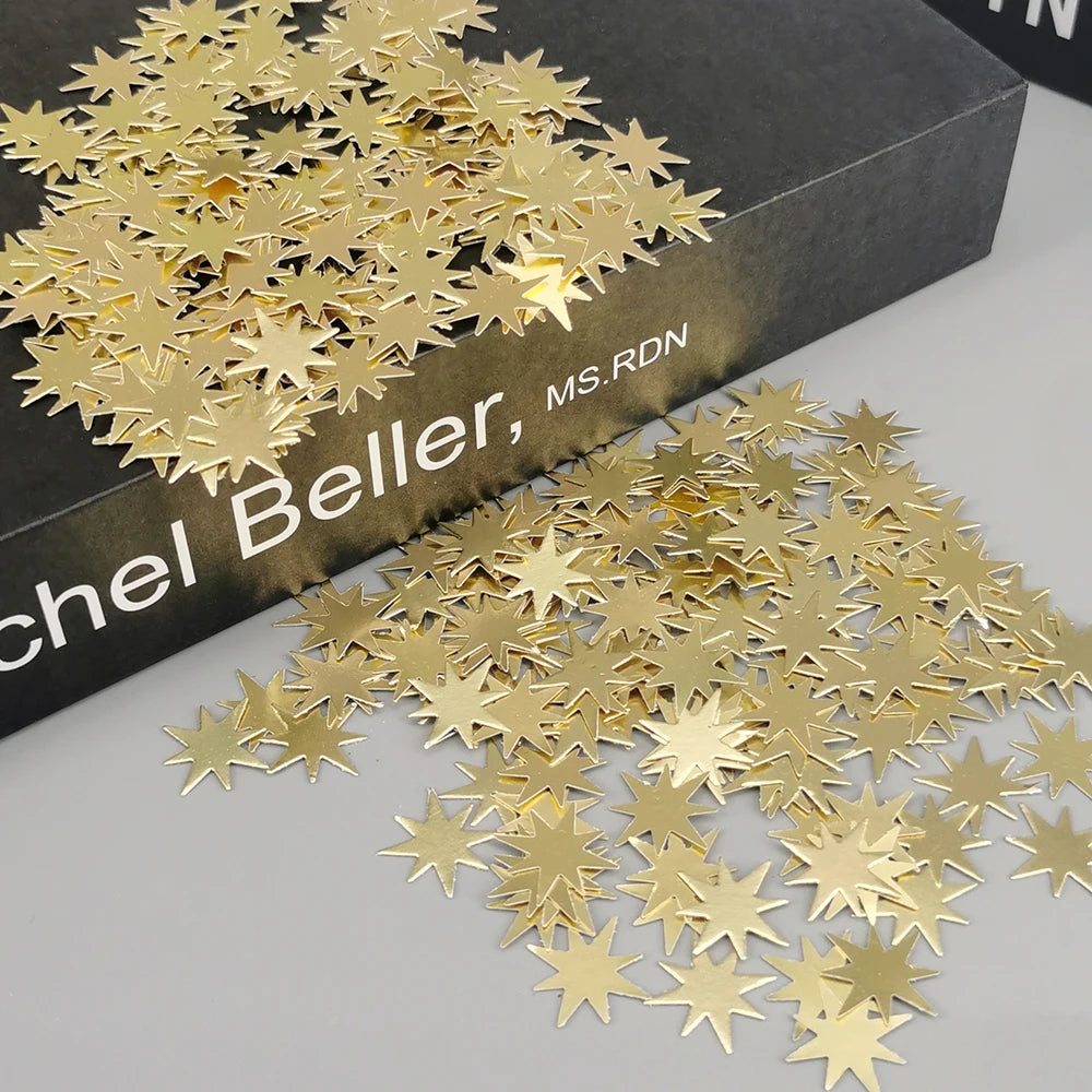 Glitter Paper Star Gold Confetti DIY Wedding Birthday Party Balloon