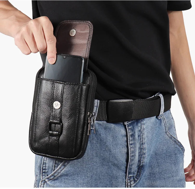 for Doogee V Max Plus Pro DK10  S Cyber Mobile phone bag belt mobile phone case leather mobile phone bag outdoor waist bag man