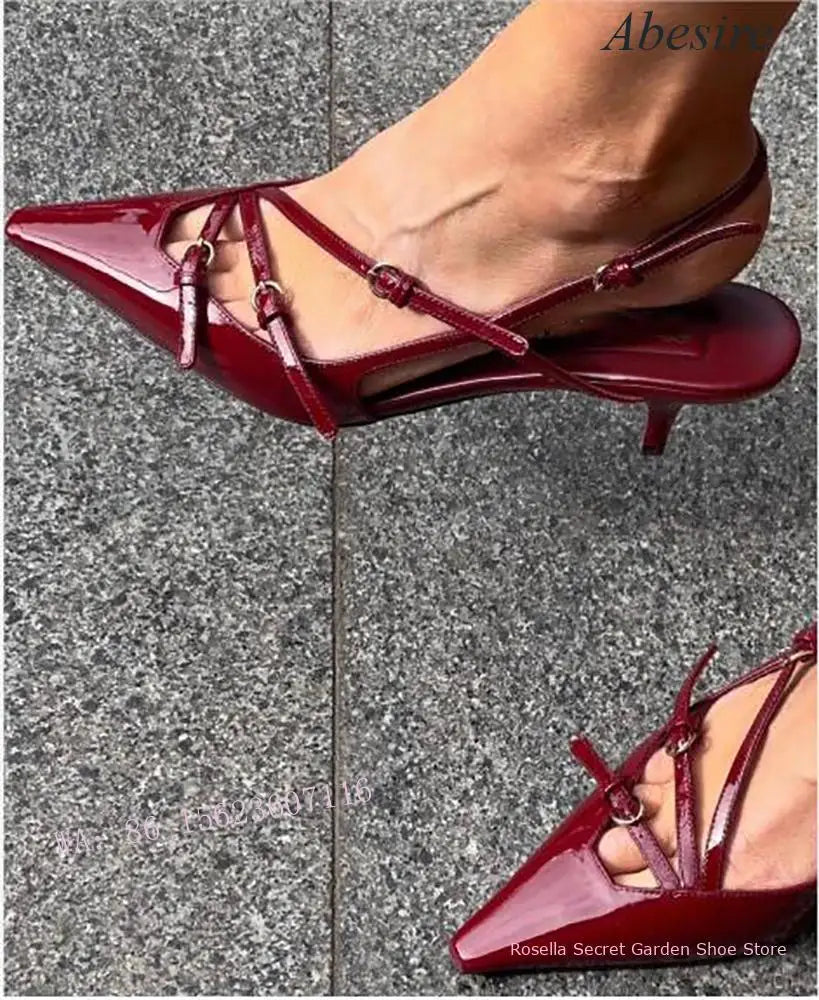 Back Strap High Heels Stiletto Women's Shoes