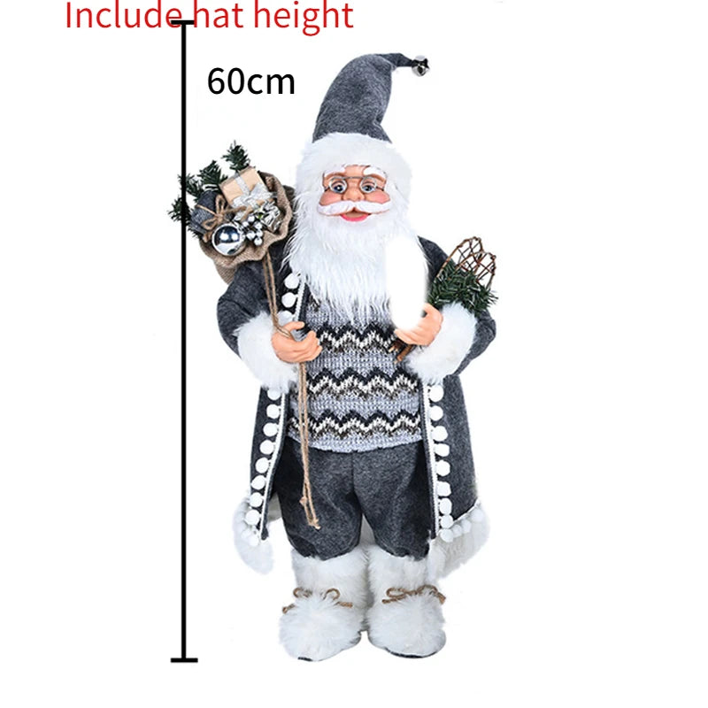 Santa Claus Doll Christmas Doll Desktop Santa Claus Figure Santa Figurine Ornament 2023 Xmas Decor Home Christmas