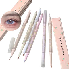 Double Headed Silkworm Pen Glitter Eyeshadow Stick Eyeliner Pen