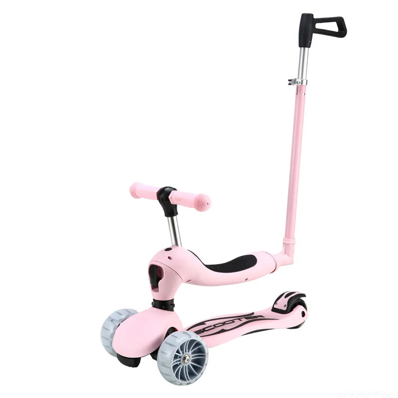 Children's scooter Scooter with Flash Wheels Kick Scooter