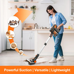 INSE V770 Cordless Vacuum Cleaner Powerful Brushless Motor, Ultra Quiet Lightweight ORANGE