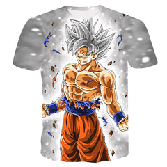 Men's cartoon anime Dragon Ball Z T-shirt for children and boys T-shirt for children's summer short sleeved men's T-shirt