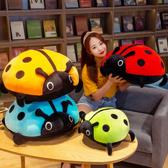 40-80cm Cute Colorful Ladybug Plush Toy Soft Ladybird Insect Doll Pillow Cushion Girl Birthday Gift