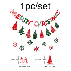 Christmas party background flag pendant cute three-dimensional felt decoration 1 set 1 piece.