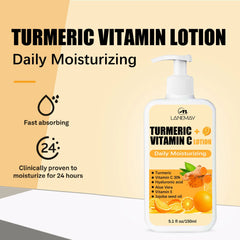 150ml Turmeric Body Lotion Reduce Fine Lines and Wrinkles Moisturizing Daily Exfoliating VC and Aloe Vera Body Cream