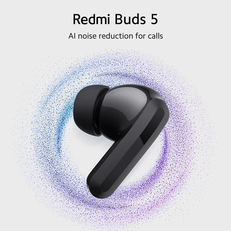 Xiaomi Redmi Buds 5 Global Version AI Noise Reduction for Calls Up to 40 Hours Long Battery Life TWS Earbuds