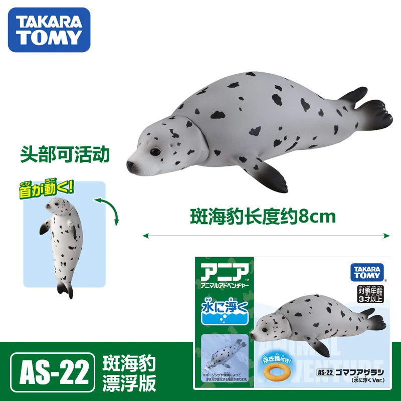 Original Takara Tomy Tomica Simulation Wild Animal Tiger Crocodile Elephant Lion Panda Orangutan Model For Children Toy Gift