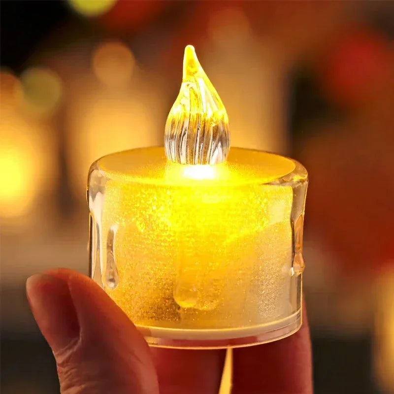 LED Flameless Candle Battery Operated Simulation Tea Lights Wedding Romantic Candle Christmas Party Decoration Table Lamp