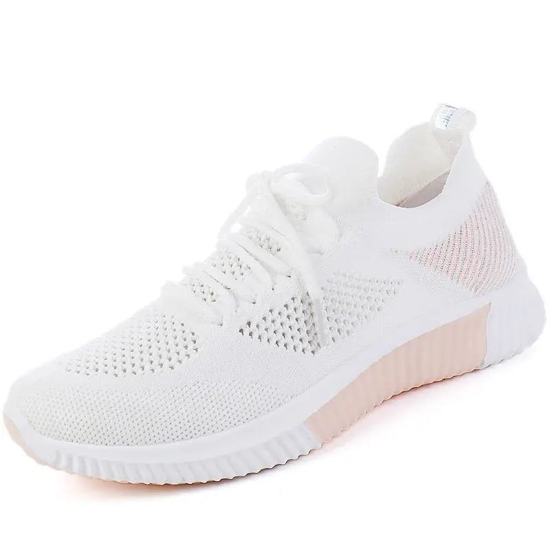 Spring White New Breathable Sports Mesh Versatile Summer Ladies Sneakers