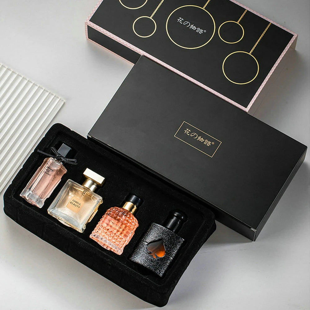 Gift Box Four Piece Set Women Perfume Spray