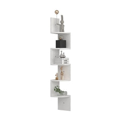 Corner Shelf Wall Mount, 5 Tier Book Shelf for Wall Décor, DVD Storage, Plant Shelf Living Room