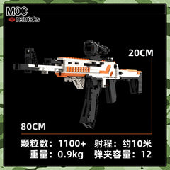 Firearms Series MOC Bricks AK-12 Automatic Building Block Rifle Can Shoot Bullet Assembly Model