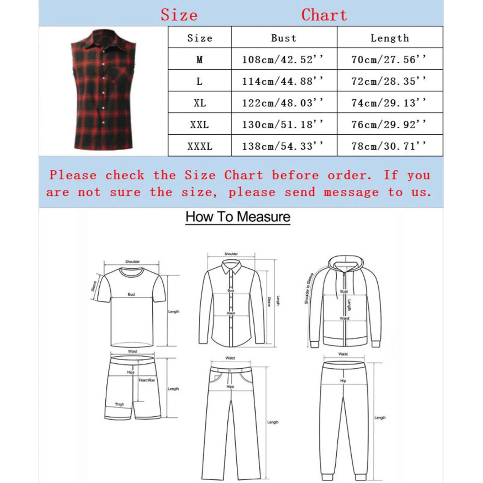 Summer Top Shirt Men Tank Top Sleeveless Plaid Shirts