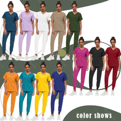 Anti Wrinkle Scrubs Workwear Washable Soft Fabric Nurse Hospital Uniforms Medical Scrubs