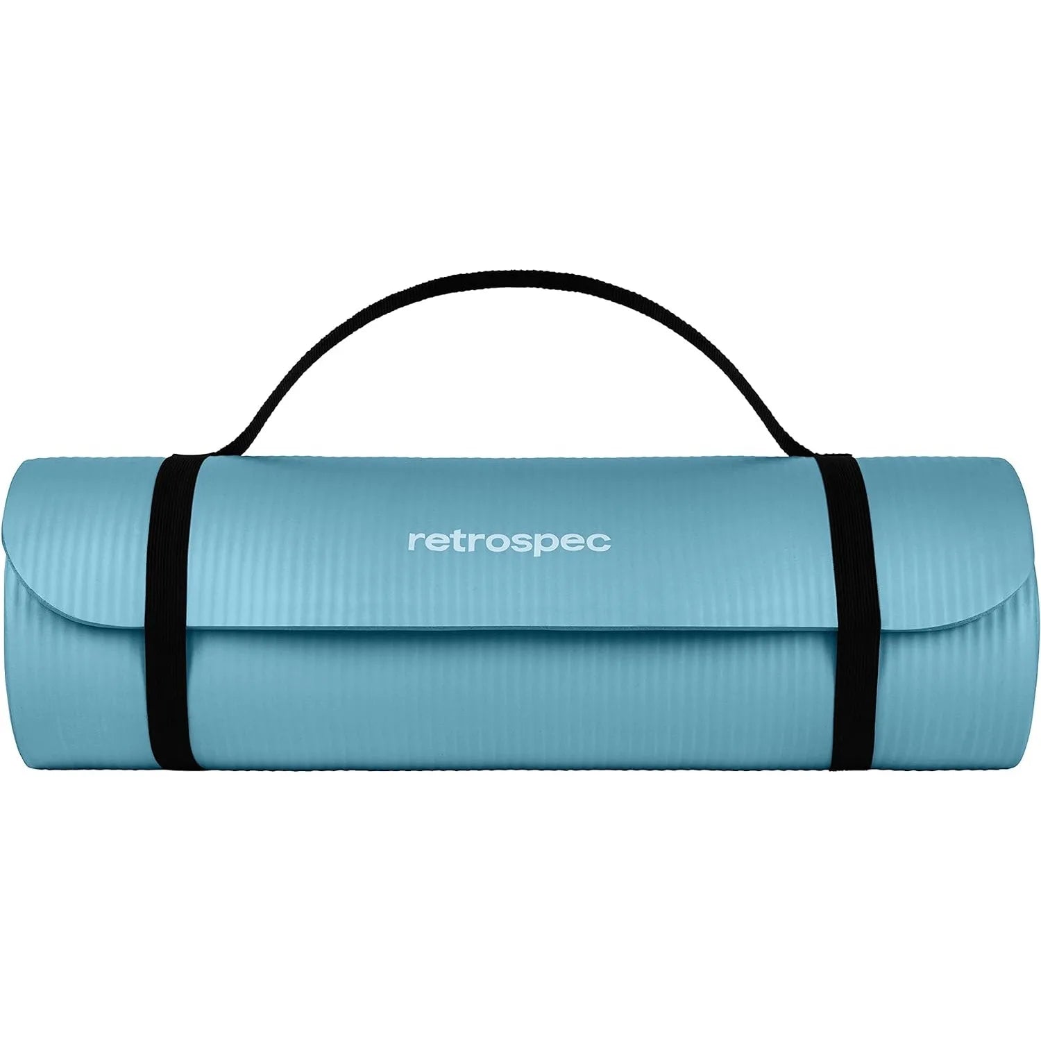 Retrospec Solana Yoga Mat 1" Thick w/Nylon Strap for Men & Women - Non Slip Yoga Pilates Stretching