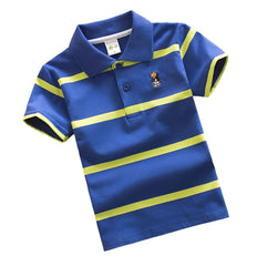 Summer Boys Polo Shirts Short Sleeve T-shirt For Kids Boy Bottom Solid Color Children Sweatshirts Baby Clothing 3-14T