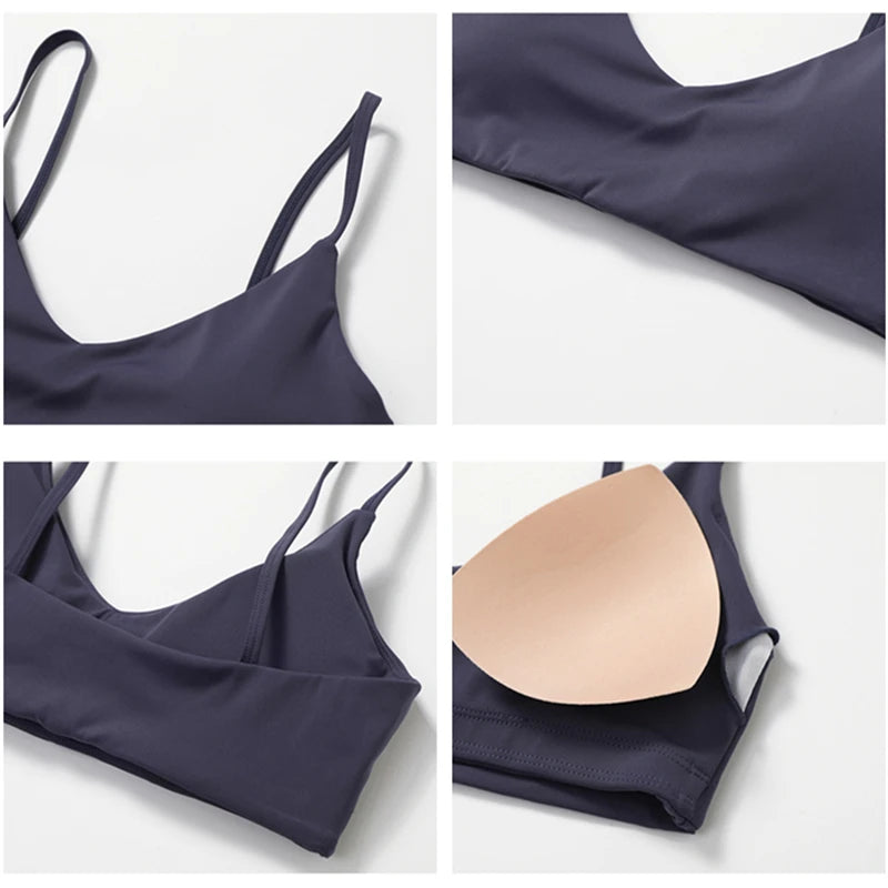 Eco Friendly Quick Dry Women's Sports Bra Running Fitness Underwear