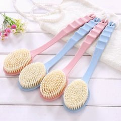 Soft Body Scrubber Shower Exfoliating Scrubs Long Handle Bath Brush Exfoliator Skin Massager