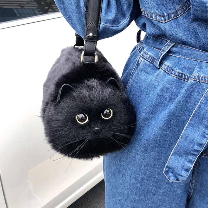 Luxury Mini Cute Black Cat Bag High Quality Female Bag  Women's Leather Handbags