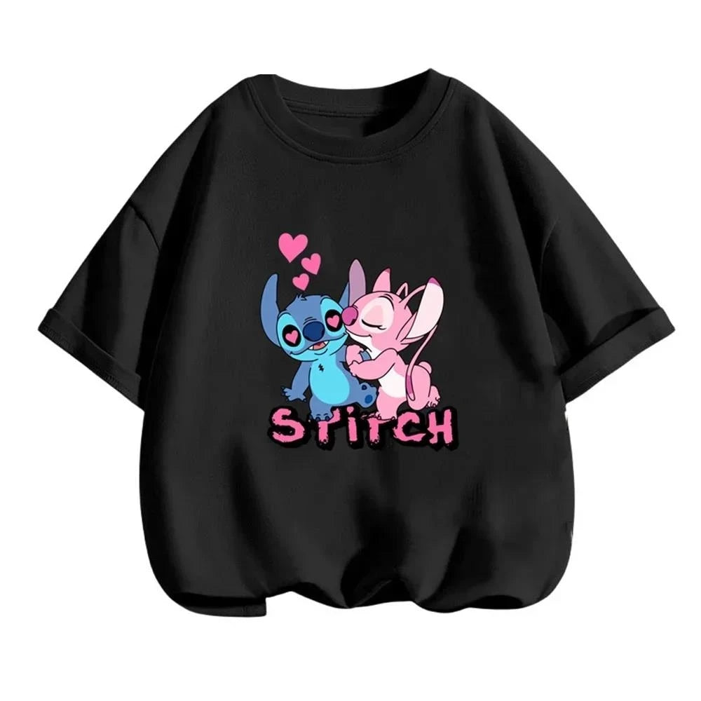 Boy Kids T Shirts Stitch Clothes Girl T-shirt Boys Trucksuit Children Sonic Short Sleeve Tops Summer Girls Top Clothing