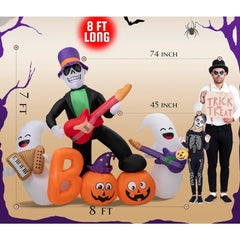 7FTHalloween Inflatables Outdoor Decorations Skeleton Ghosts The with Inflatable Yard Decorations