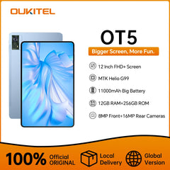 Oukitel OT5 Tablet 12" FHD+ 12GB+256GB 11000mAh  Android 13 Tablets 16MP Camera  MTK Helio G99 Tablet Pad