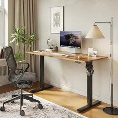 Electric Height Adjustable Desk 55 x 24 Inches Sit Stand Work Office Ergonomic Computer Table