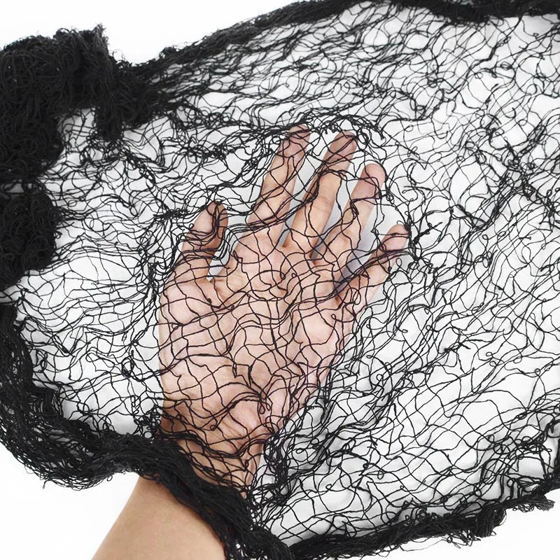 2M/4M White Black Halloween Gauze Creepy Cloths Giant Spider Web For Halloween Party Home Scene Decor Horror House Horror Props