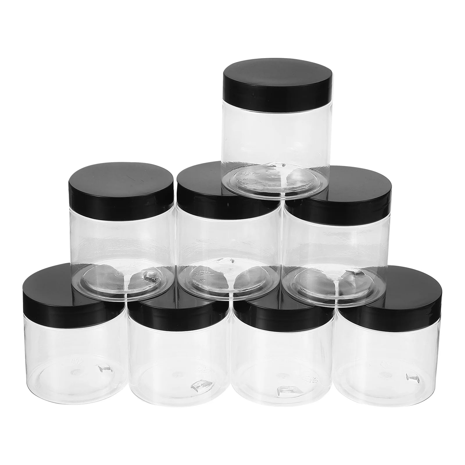 8 Pcs Transparent Plastic Tank Small Food Storage Containers Airtight Clear Jar Rice for Cover Dry The Pet