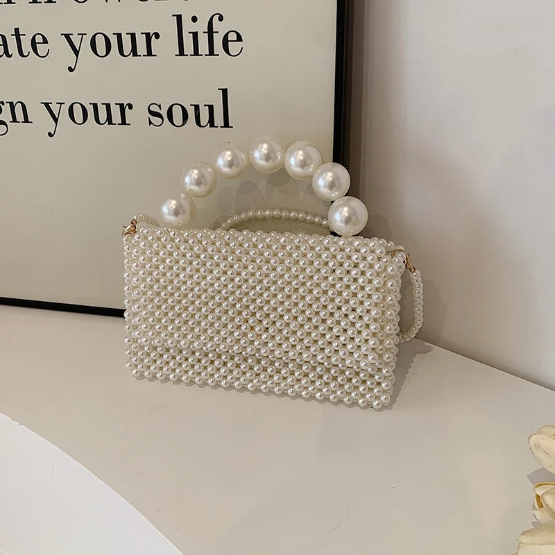 Beading Solid Square Shoulder Bags Cover Exquisite 2024 High Quality Bags for Women