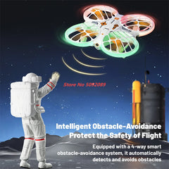 Intelligent Obstacle Avoidance Drones With 4K HD Camera Mini Drone Led Light Foldable Quadcopter Dron Toy