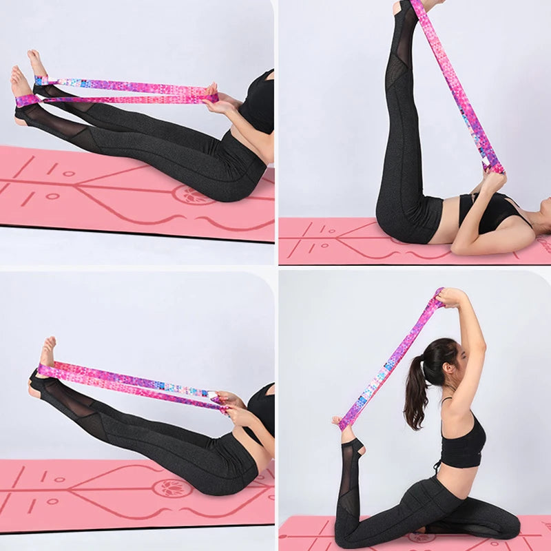 Elastic Yoga Mat Strap Belt Adjustable Sports Sling Shoulder Carry Strap Belt