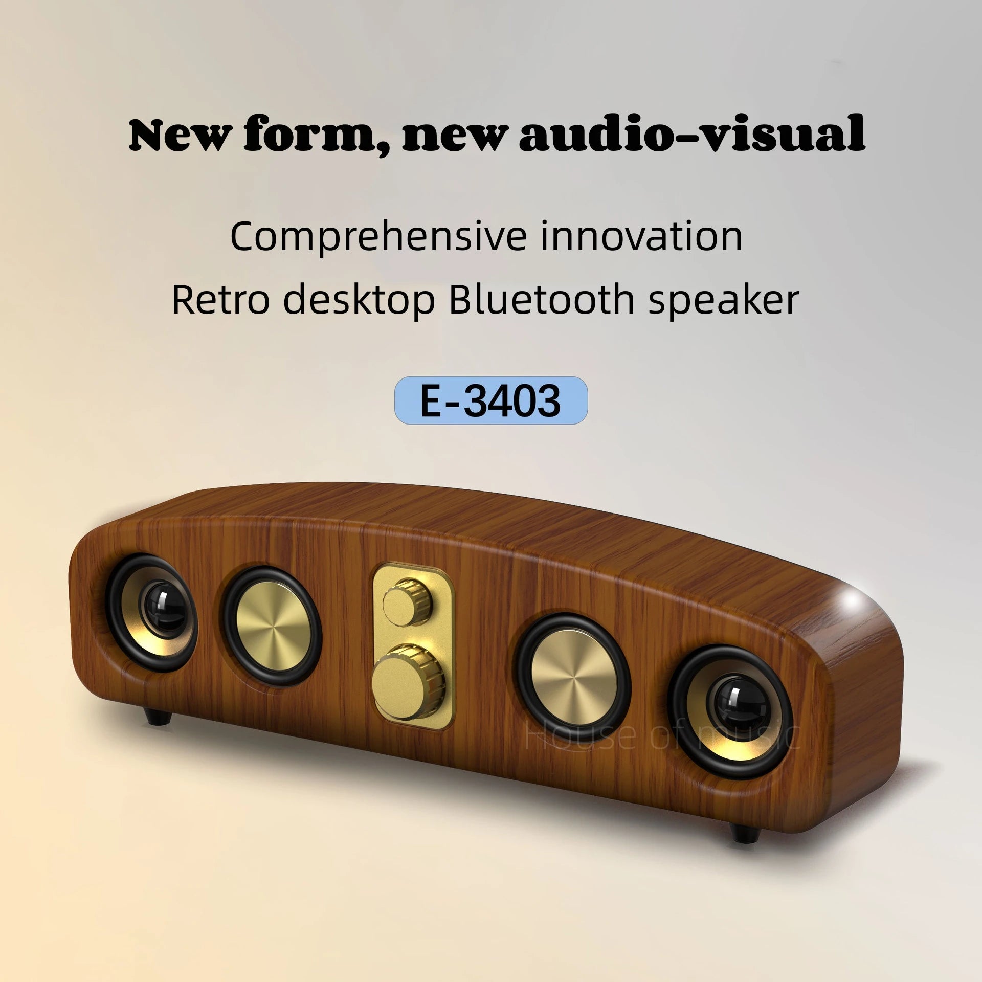 New Wireless Bluetooth Loudspeaker Box Retro Home Desktop High-power Subwoofer Computer Audio