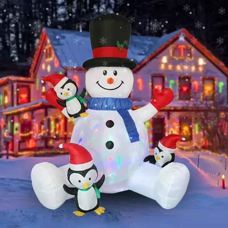 Christmas Decoration 4 Giant Father Christmas Snowman Inflatable Outdoor