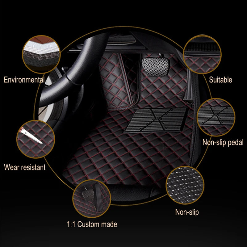 Car Floor Mats For Chevrolet Auto Accessories Leather Waterproof Protector