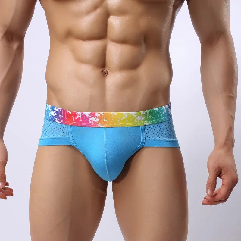 Men Fashion  Gay Classic Men's Briefs New Male Sleepwear Panties Low Waist Underpants Modal Underwears Briefs