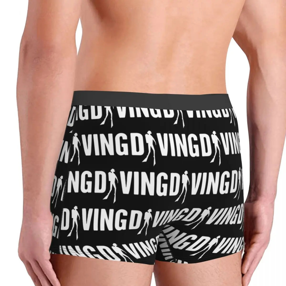 Divin Scuba Diving 3 Men's Boxer Briefs Summer Wearable Vintage Undergarment Humor Graphic