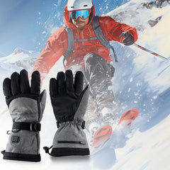 Electric Heated Motorcycle Gloves Heating Waterproof Mittens Touch Screen Hand Warmers Snowboard Gloves for Men Women