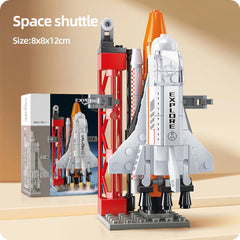 133pcs Space Exploration Rocket Building Toy and Control Tower Construction Kit