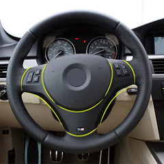 Carbon Look Car Steering Wheel Panel Decoration Cover Trim Moulding Sticker ABS 2005-2012 For BMW 1 3 Series E87 E90 E91 E92 E93