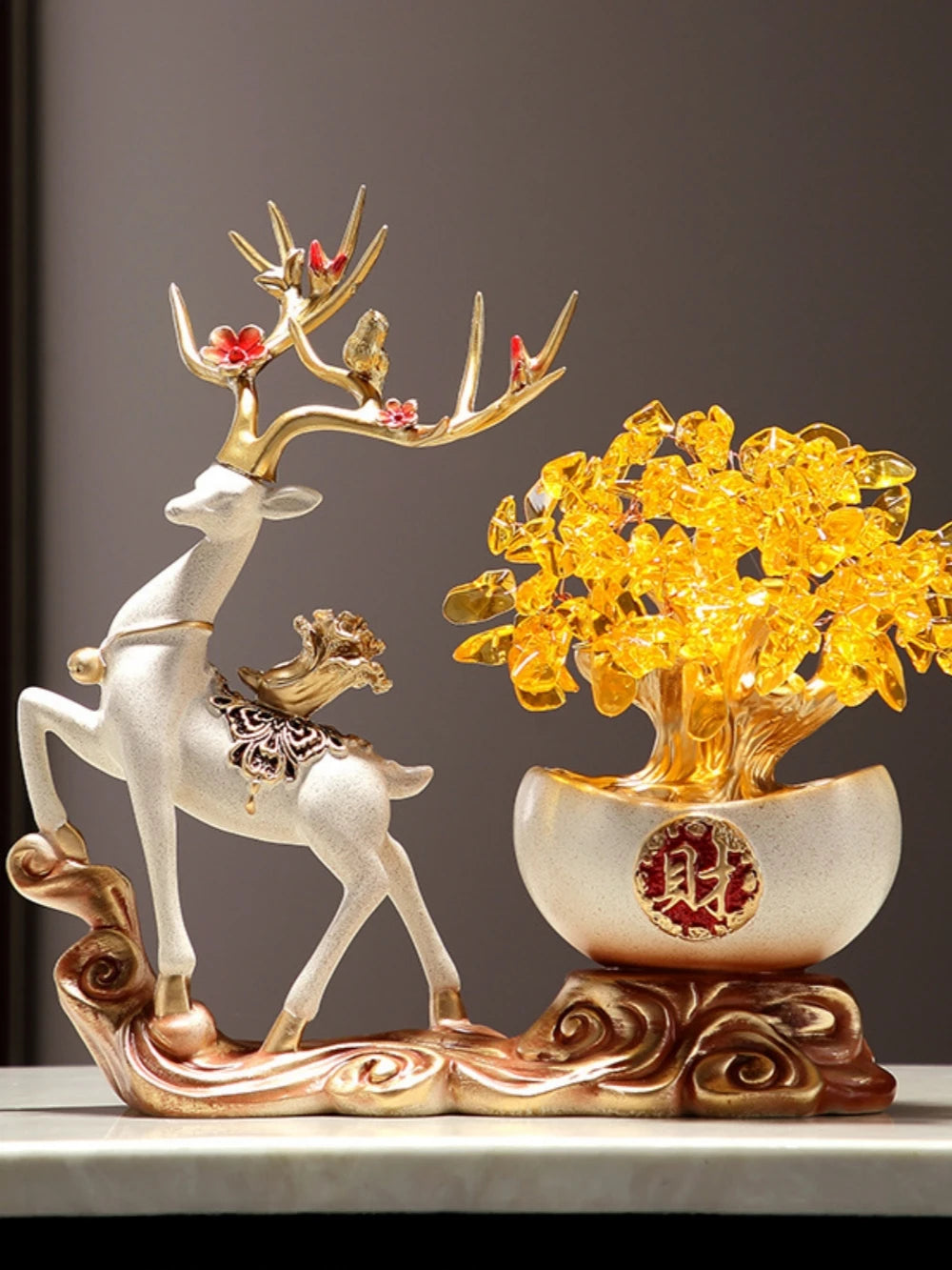 Charm Ornaments Yuan Treasure Fortune Tree Crafts Fashion Atmospheric Animal Painting Exquisite Decorations