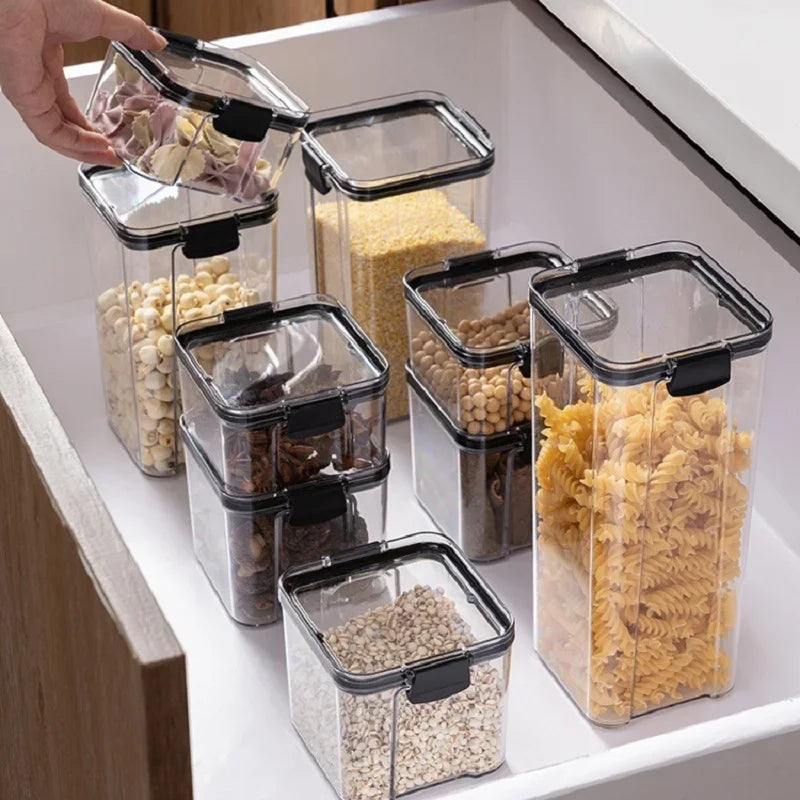 Sealed Can Kitchen Storage Box Transparent Food Transparent Container Moisture Proof Storage Box